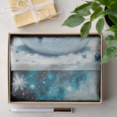 Frosty Night Snowman Whimsical Christmas Decoupage Tissuepapier (Geschenk)