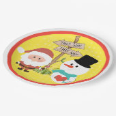 Frosty of Santa? Welke kant op met Kerstmis? Bord (Gekanteld)