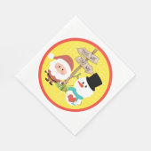 Frosty of Santa? Welke kant op met Kerstmis? Servet (Hoek)