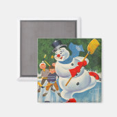  Frosty op Schaatsen Magneet (Voorkant / Achterkant)