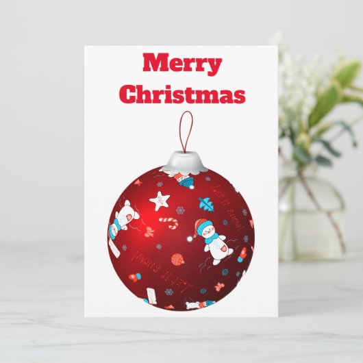 Frosty Ornament Christmas Kaart (Staand voorkant)