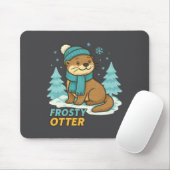 Frosty Otter Winter Charm Art Long Sleeve  Muismat (Met muis)