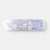 Frosty pastel purple fox in folio skate deck (Horizontaal)