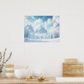 Frosty Peaks: Winter Wonderland Poster (Keuken)