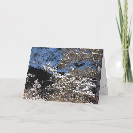 "Frosty Pines" kerstkaart Kaart (Voorkant)