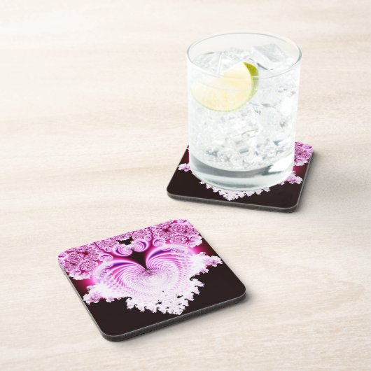 Frosty Pink Heart Onderzetter (Rechterzijde)