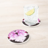 Frosty Pink Heart Zandsteen Onderzetter (Zijkant)