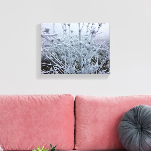 Frosty Planten Winter Landschap Canvas Afdruk (Insitu (Woonkamer))