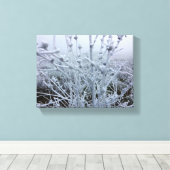 Frosty Planten Winter Landschap Canvas Afdruk (Insitu (Houten vloer))