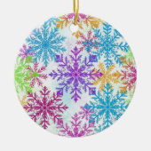 Frosty Rainbow Flakes — Bright Winter Ornament (Voorkant)