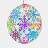 Frosty Rainbow Flakes — Bright Winter Ornament (Links)