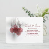 Frosty Red Berries huwelijk/aankondiging van de sl Aankondiging (Staand voorkant)