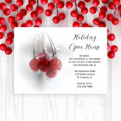 Frosty Red Berries Vakantie Open Huis Feest Kaart