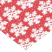 Frosty red North Pole sneeuwvlokken | sneeuw Korte Tafelloper (Hoek)