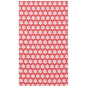 Frosty red North Pole sneeuwvlokken | sneeuw Tafelkleed (Voorkant)