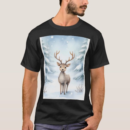Frosty Reindeer Wonder T-shirt (Voorkant)