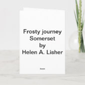 Frosty-reis Feestdagen Kaart (Achterkant)