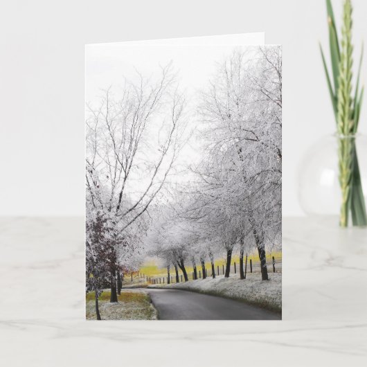 Frosty-reis Feestdagen Kaart (Voorkant)