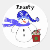 Frosty Ronde Sticker (Voorkant)
