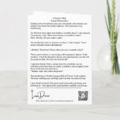 Frosty Root Beer Mok Wenskaart met Verhaal Bedankkaart (Achterkant)