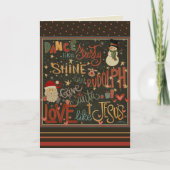 Frosty Rudolph Santa Jesus Christmas Kaart (Voorkant)