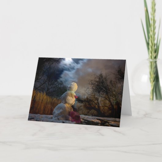 frosty sees the light feestdagen kaart (Voorkant)