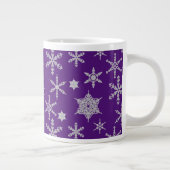 Frosty Sneeuwvlok Diamond Sparkle Elegant & Trendy Grote Koffiekop (Rechts)