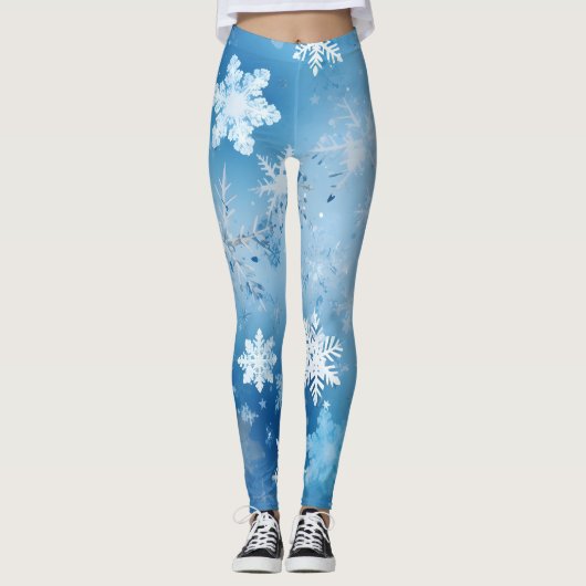 Frosty Sneeuwvlokken Leggings (Voorkant)