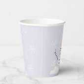 Frosty sneeuwvlokken sneeuwpop Verjaardagsfeest Papieren Bekers (Rechts)