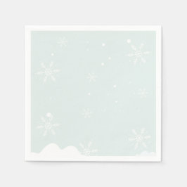 Frosty Sneeuwvlokken Verjaardagsfeestje Servet