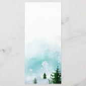 Frosty Sneeuwvlokken Winter Bruiloft Menu (Achterkant)