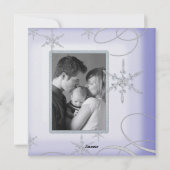 Frosty Snowflake Christmas Foto Wenskaarten Feestdagenkaart (Achterkant)