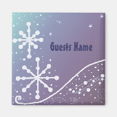 Frosty Snowflake Place Holder Magneet (Voorkant)