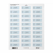 Frosty Snowflake return address label (Full Sheet)