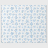 Frosty Snowflakes Kerst Wit Naadloos Cadeau Cadeaupapier (Vlak)