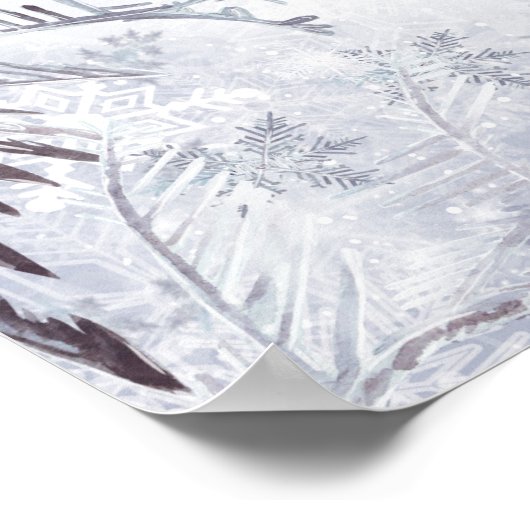 Frosty Snowflakes Wedding Welcome Poster (Hoek)