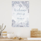 Frosty Snowflakes Wedding Welcome Poster (Keuken)