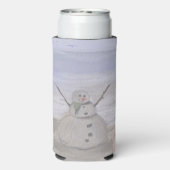 Frosty Snowman bij de Beach Seltzer Koelbox Seltzer Blikjeskoeler (Seltzer Achterkant)