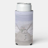 Frosty Snowman bij de Beach Seltzer Koelbox Seltzer Blikjeskoeler (Seltzer Voorkant)