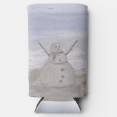 Frosty Snowman bij de Beach Seltzer Koelbox Seltzer Blikjeskoeler (Voorkant)