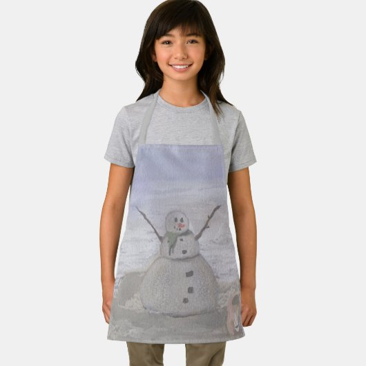 Frosty Snowman bij het strand kleine Schort (Insitu)