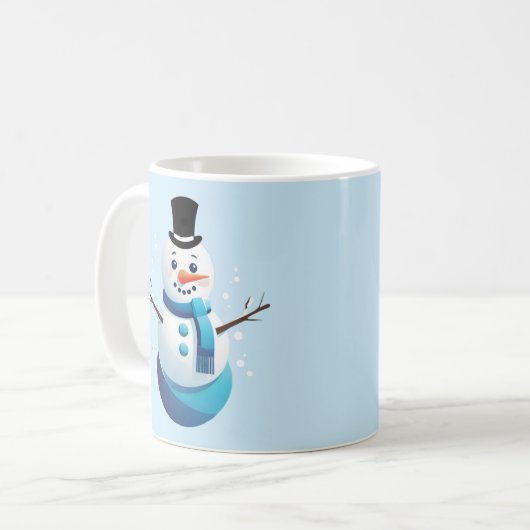 Frosty Snowman Coffee Mok (Voorkant links)