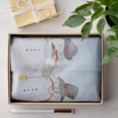 Frosty Snowman en Friends Winter Snow Scene Tissuepapier (Geschenk)