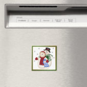Frosty Snowman Family - Roze Magneet (Insitu (Vaatwasser))