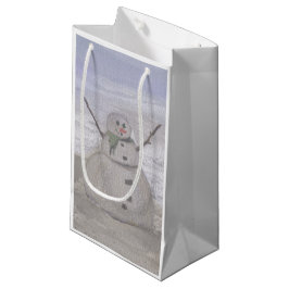 Frosty Snowman in de tas met kleine cadeaus Klein Cadeauzakje