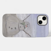 Frosty Snowman in het strand Case-Mate iPhone Case (Achterkant (horizontaal))