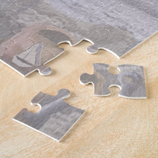 Frosty Snowman in het strand Legpuzzel (Zijkant)