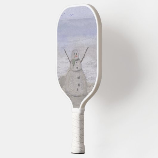 Frosty Snowman in het strand Pickleball Paddle (Links)