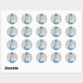 Frosty Snowman kinder Ronde Sticker (Vel)