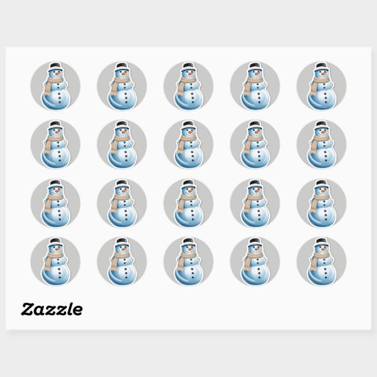 Frosty Snowman kinder Ronde Sticker (Vel)